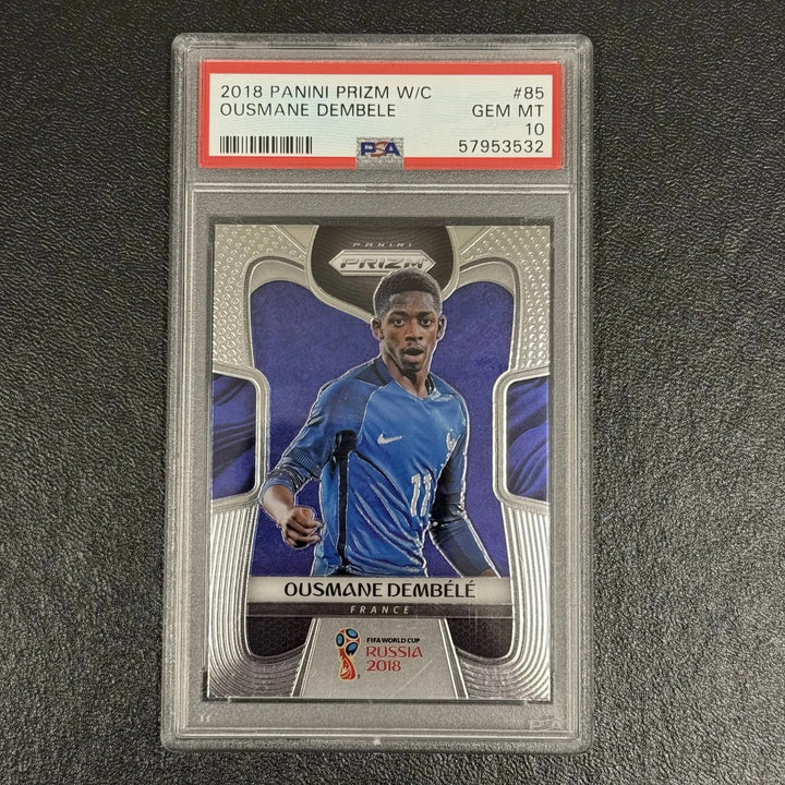 2018 Panini Prizm World Cup #85 Ousmane Dembele PSA 10 Slabbed France