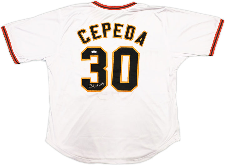 San Francisco Giants Orlando Cepeda Autographed Signed White Baseball Jersey JSA