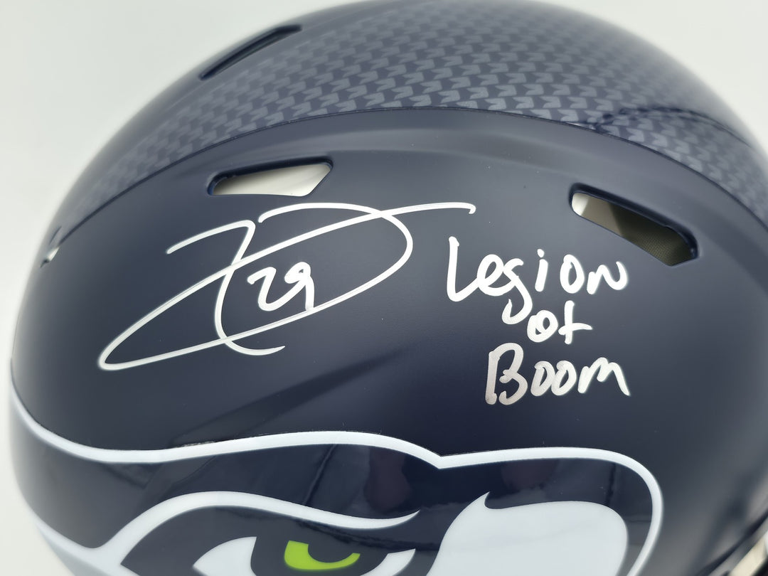 Earl Thomas III Signed Seahawks Blue Full Sz Speed Helmet Beckett Wit