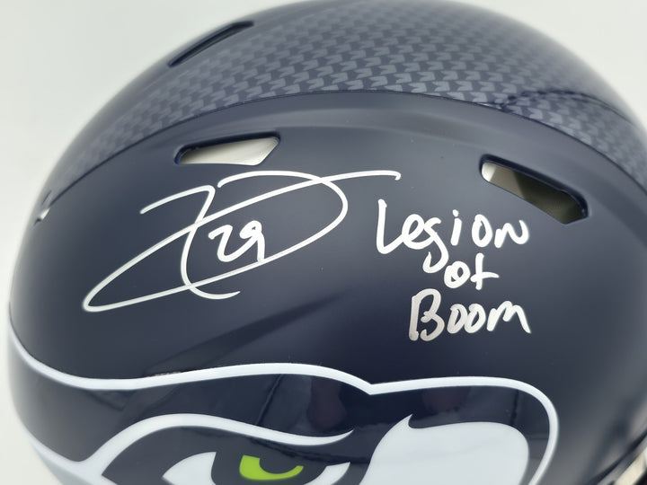 Earl Thomas III Signed Seahawks Blue Full Sz Speed Helmet Beckett Wit