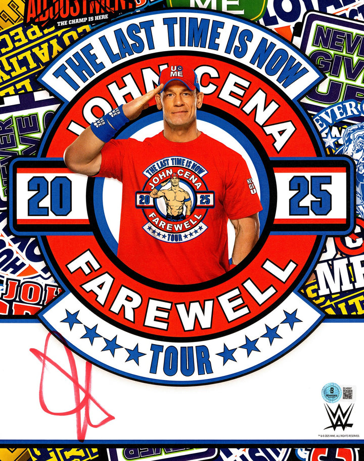 John Cena Signed 11x14 Photo WWE 2025 Farewell Tour Beckett BAS QR