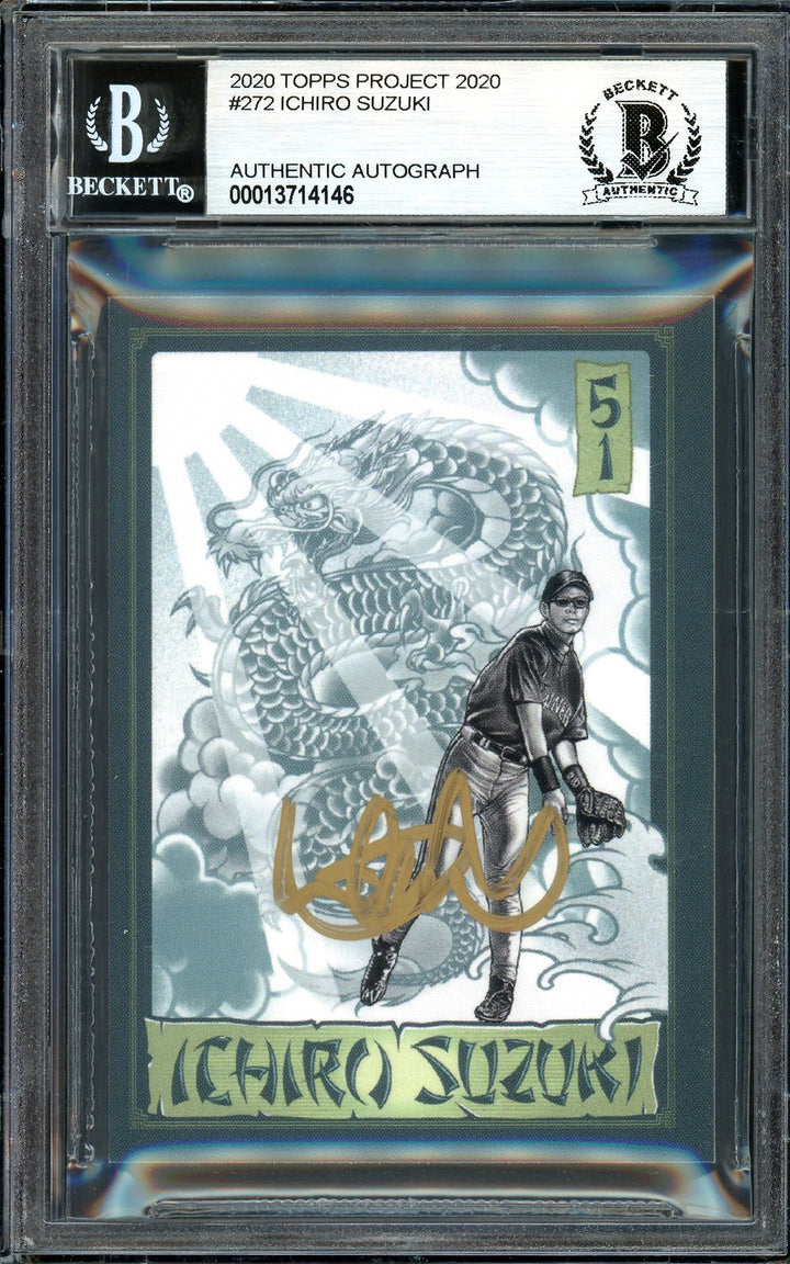 Ichiro Suzuki Auto Topps Project 2020 Mister Cartoon Card 272 Mariners /10 BAS