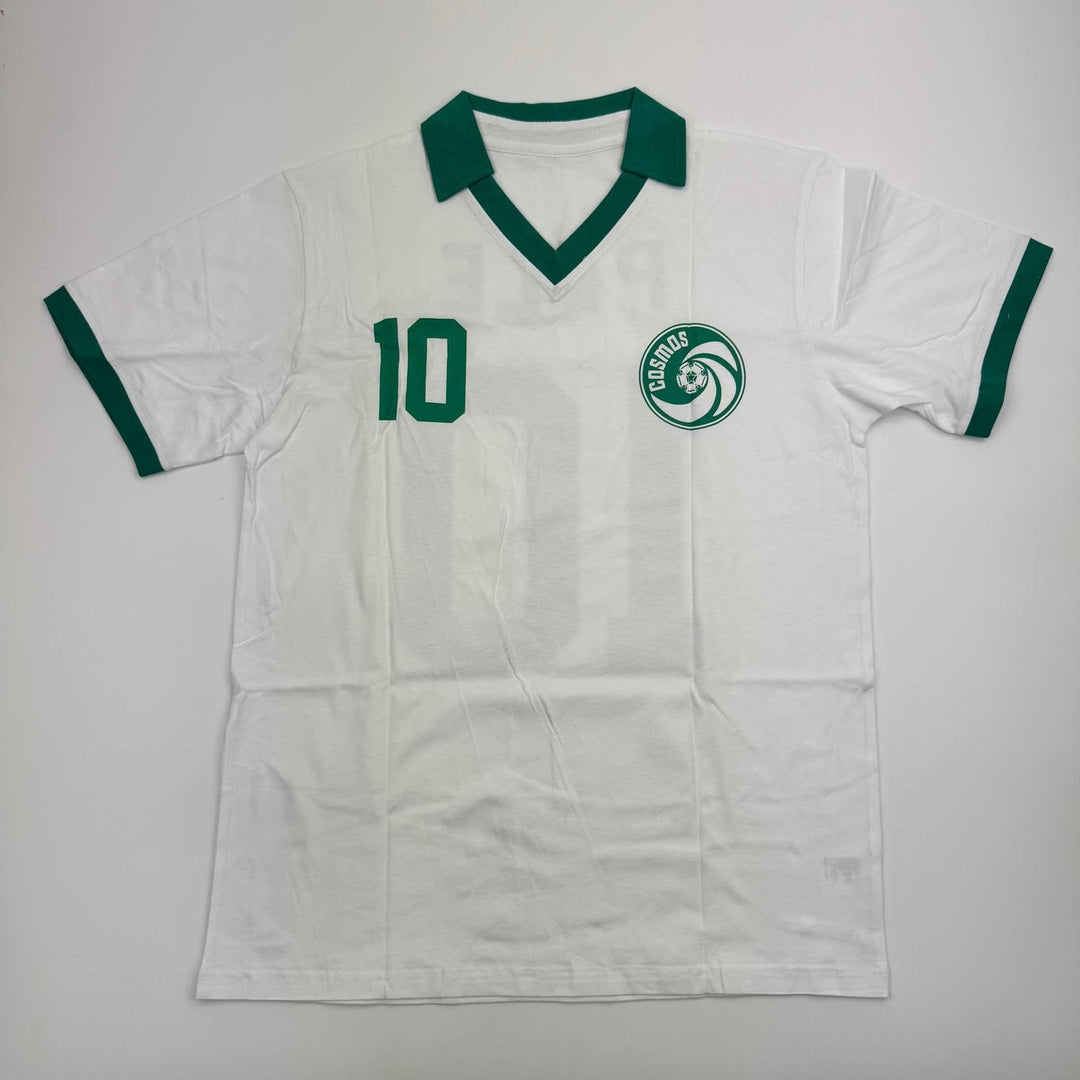 Autographed/Signed Pele New York Cosmos White Futbol Jersey Beckett COA