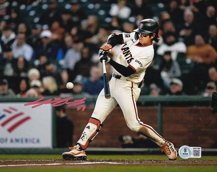 Jung Hoo Lee Signed 8x10 San Francisco Giants Photo BAS