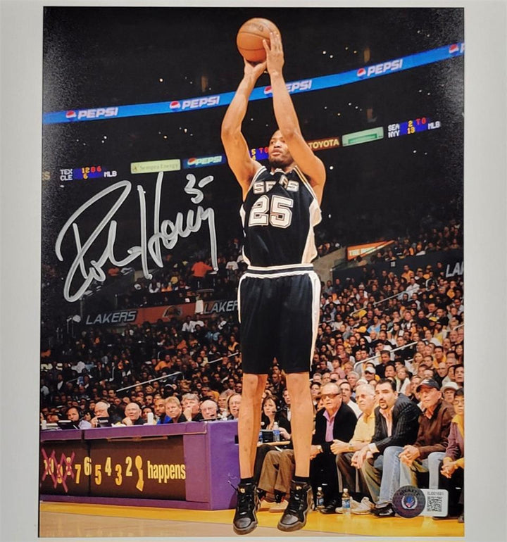 Robert Horry signed San Antonio Spurs 8x10 photo autograph ~ Beckett BAS