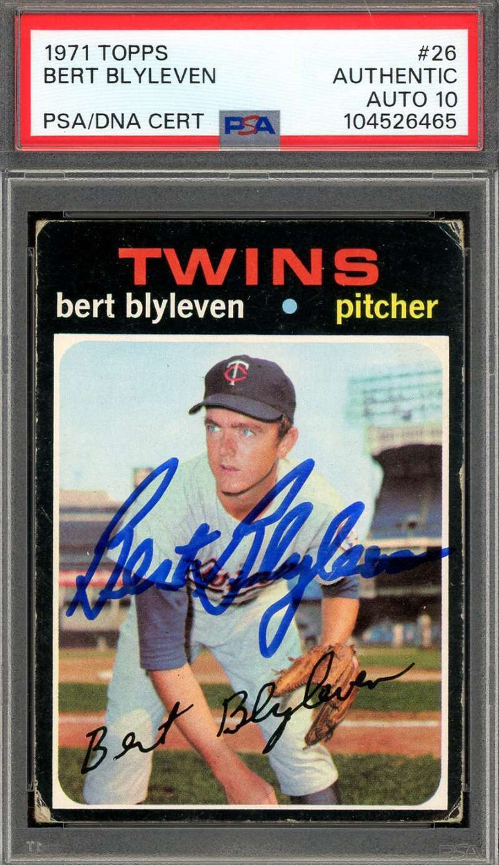 Bert Blyleven Gem Mint 10 PSA DNA Signed 1971 Topps Autograph