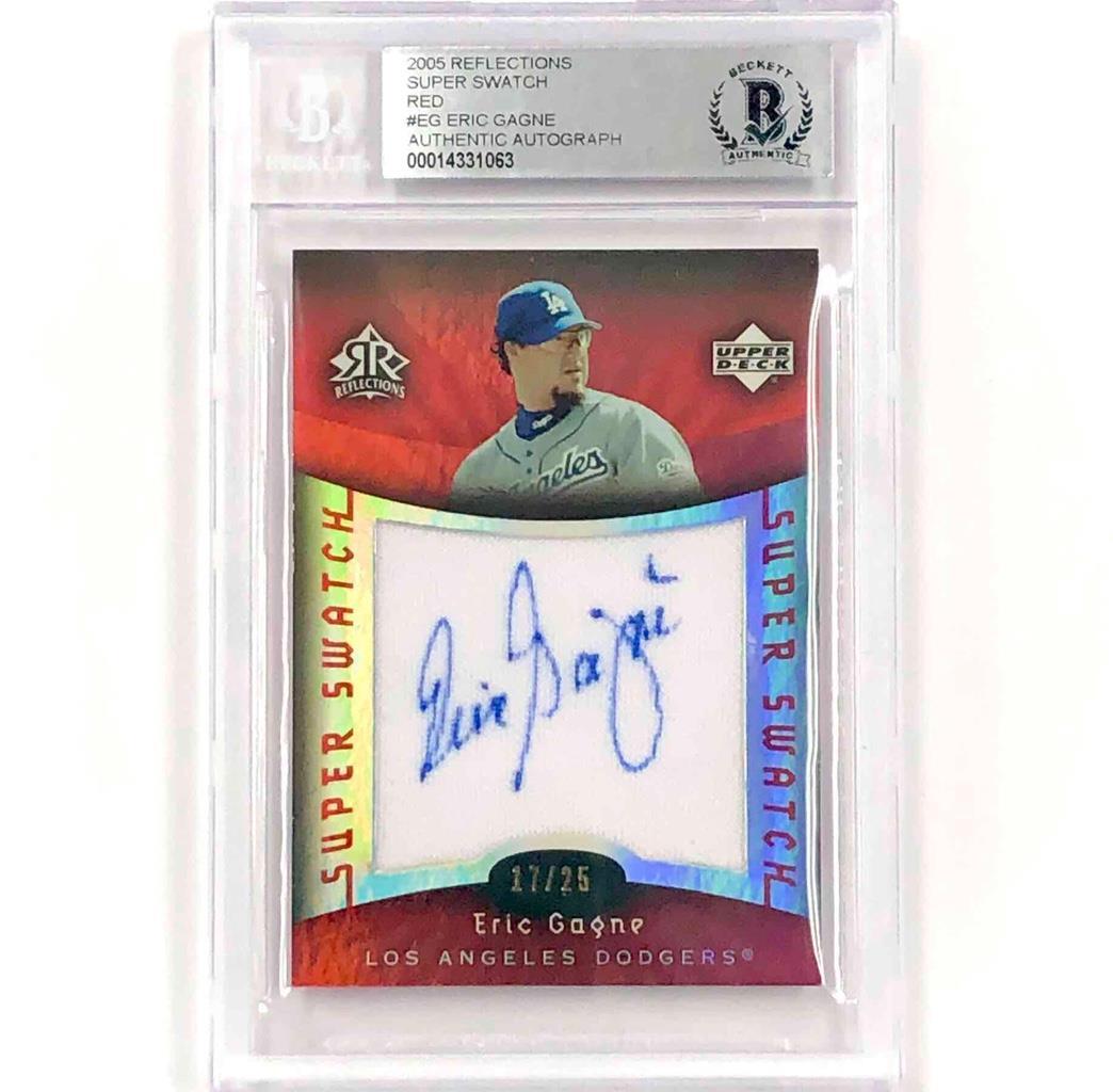 Eric Gagne full autograph signed 2005 UD Reflections jumbo GU Jersey /25 BGS BAS
