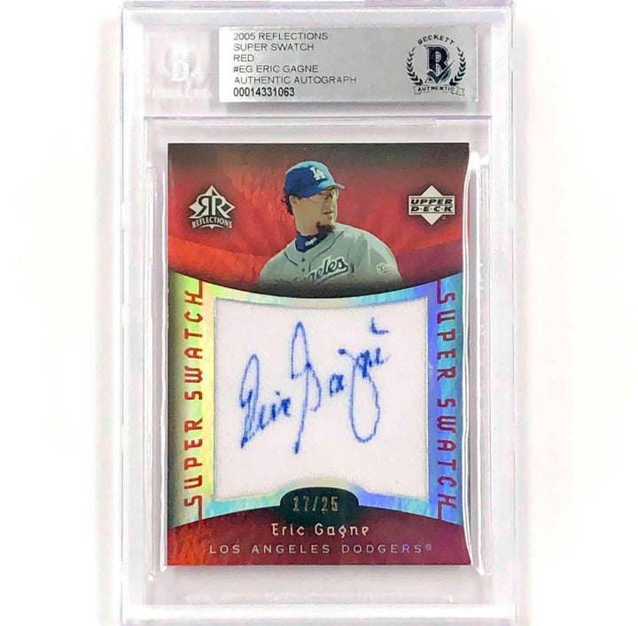 Eric Gagne full autograph signed 2005 UD Reflections jumbo GU Jersey /25 BGS BAS