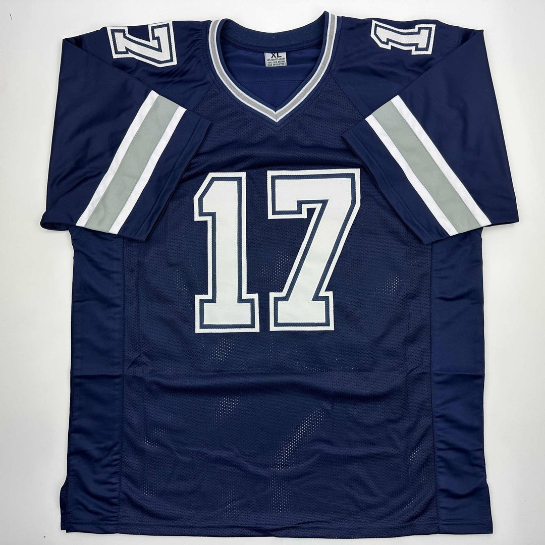 Autographed/Signed Brandon Aubrey Dallas Blue Jersey Beckett BAS COA