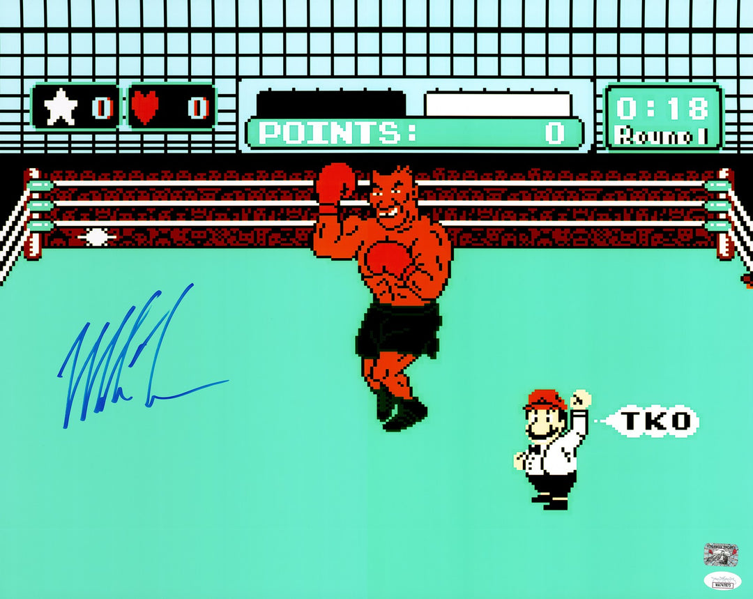 Mike Tyson Signed 16x20 Photo Nintendo NES Punch-Out!! JSA Wit