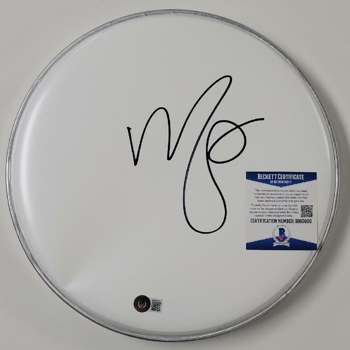 Mod Sun signed 12" Drumhead Autograph Singer Rapper Flames ~ Beckett BAS COA