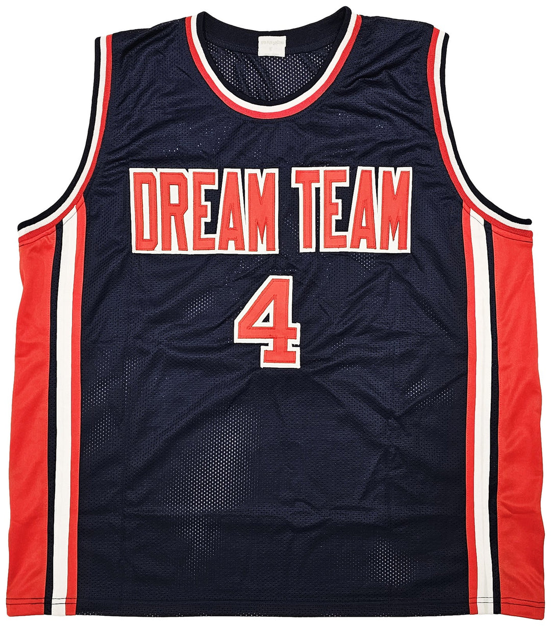 Team USA Christian Laettner Autographed Signed Blue Jersey JSA