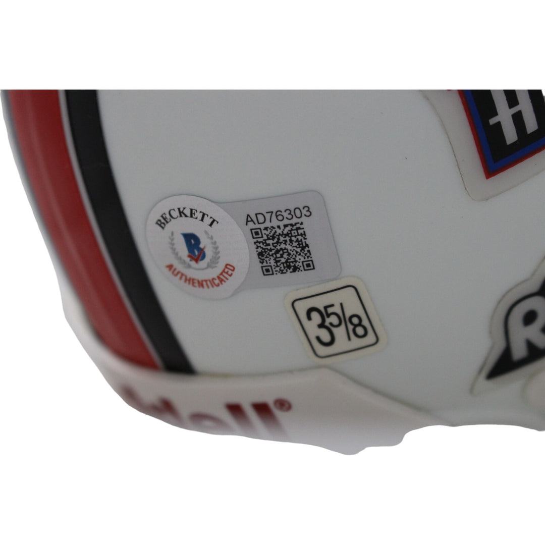 John Elway Autographed Hall of Fame VSR4 Authentic Mini Helmet Beckett 44240