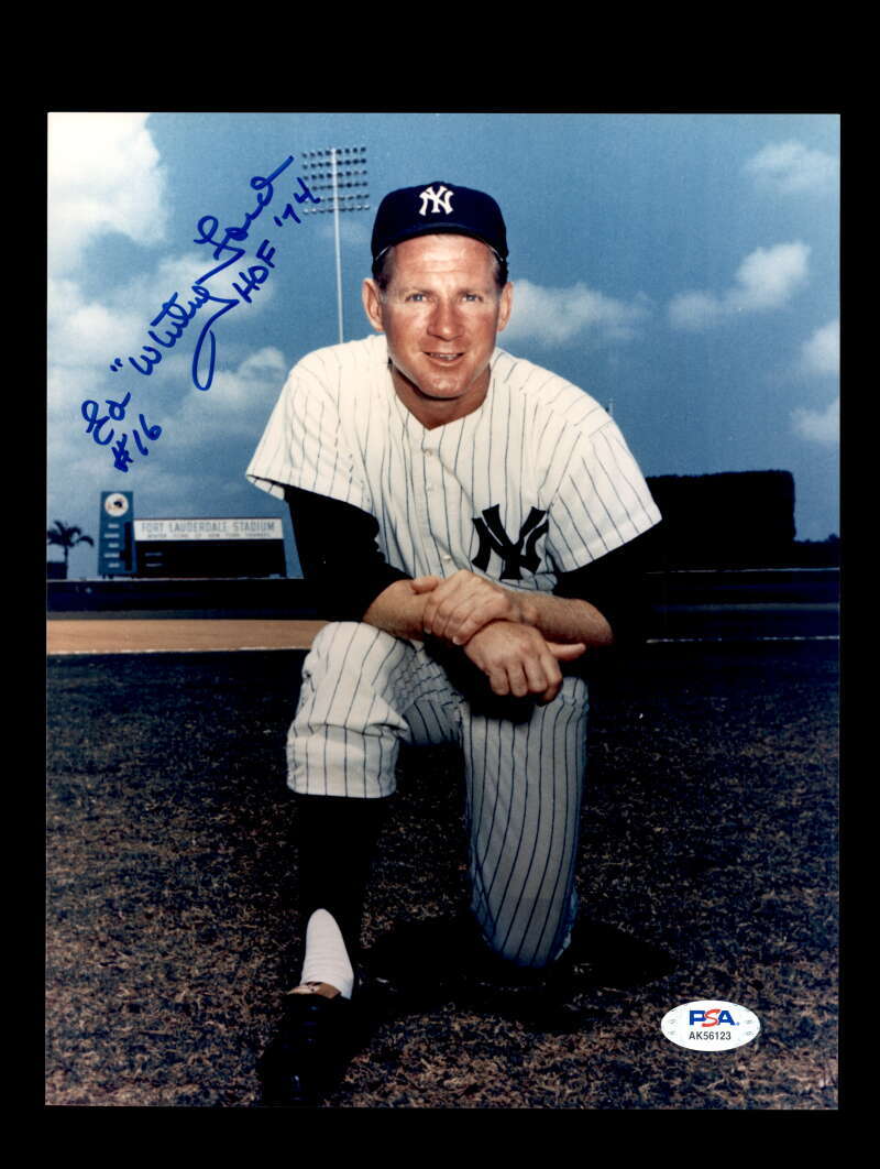 Whitey Ford PSA DNA Coa Signed 16 HOF 74 8x10 Photo Autograph Yankees