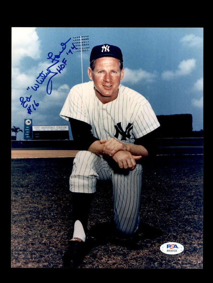 Whitey Ford PSA DNA Coa Signed 16 HOF 74 8x10 Photo Autograph Yankees