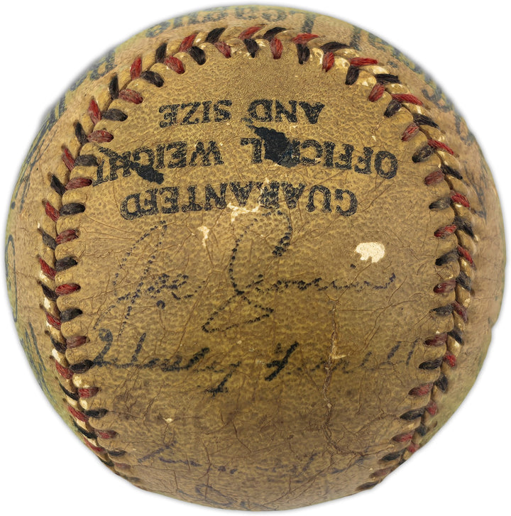 1933 1st AL All Star Team Auto League Baseball 18 Sigs Babe Ruth, Gehrig PSA/DNA