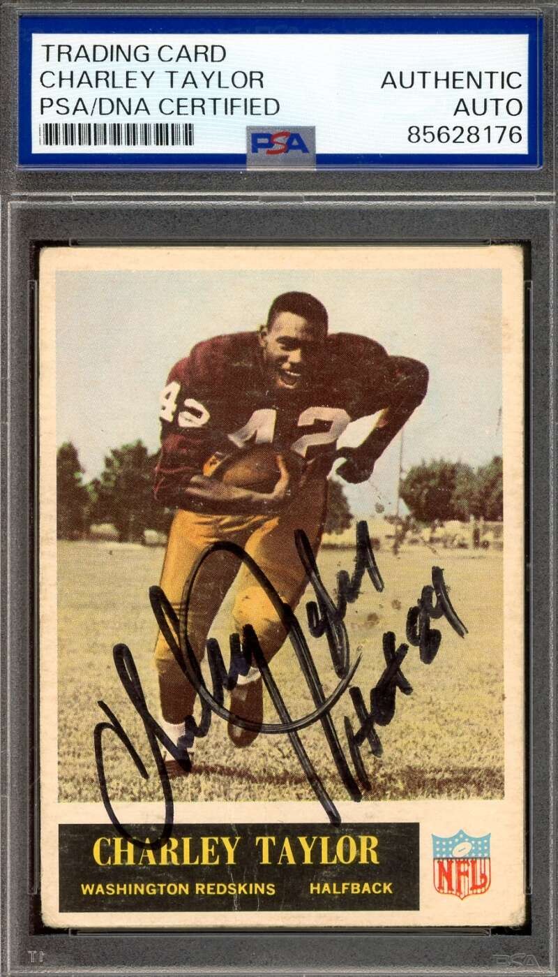 Charley Taylor PSA DNA Signed 1965 Philadelphia Rookie Autograph