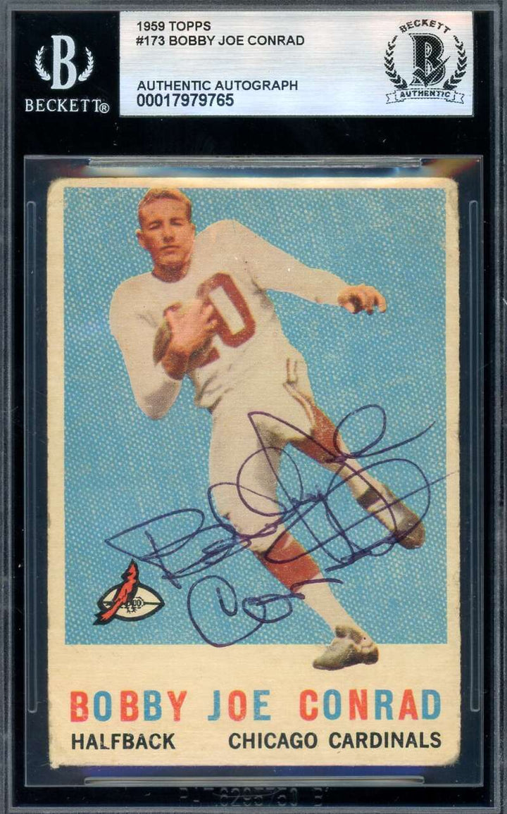 Bobby Joe Conrad Beckett BAS Vintage Signed 1959 Topps Rookie Autograph