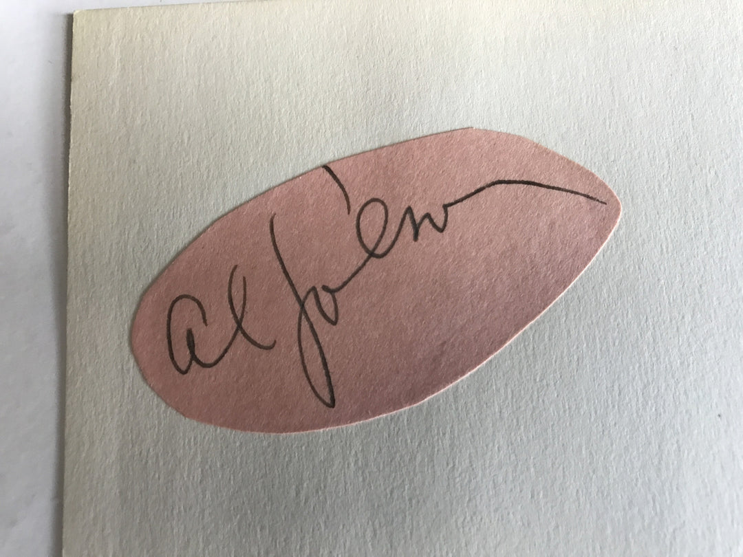 Al Jolson Signed Index Card Cut Album Page JSA COA Autograph Jazz