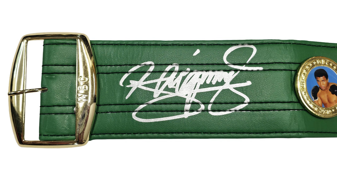 Manny Pacquiao Signed Green WBC World Championship Boxing Belt Beckett Witness