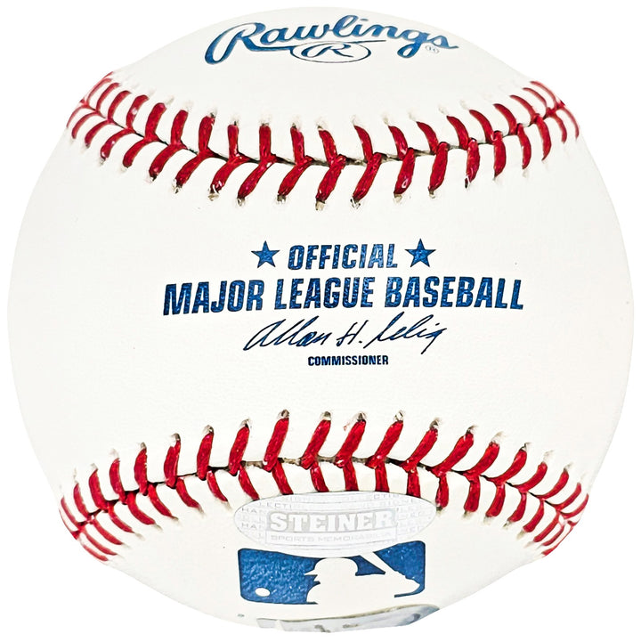 Rickey Henderson Signed MLB Baseball Oakland A's, Yankees HOF 2009 MLB & Steiner