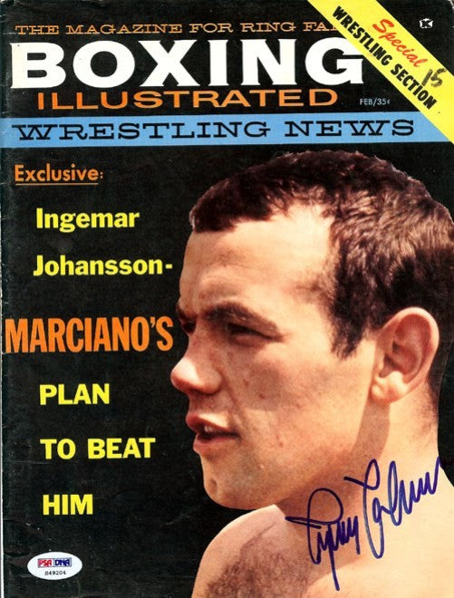 Ingemar Johansson Autographed Signed Boxing Illustrated Magazine Cover PSA/DNA