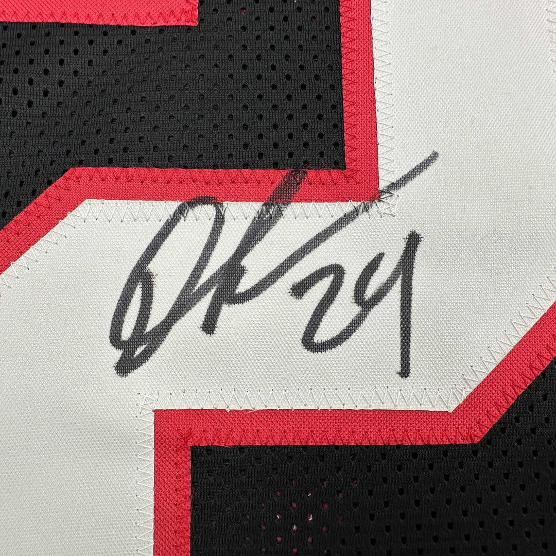 Autographed/Signed Devonta Freeman Atlanta Retro Black Jersey Beckett COA