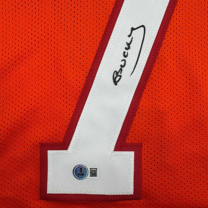 Autographed/Signed Bucky Irving Tampa Bay Creamsicle Retro Jersey Beckett COA