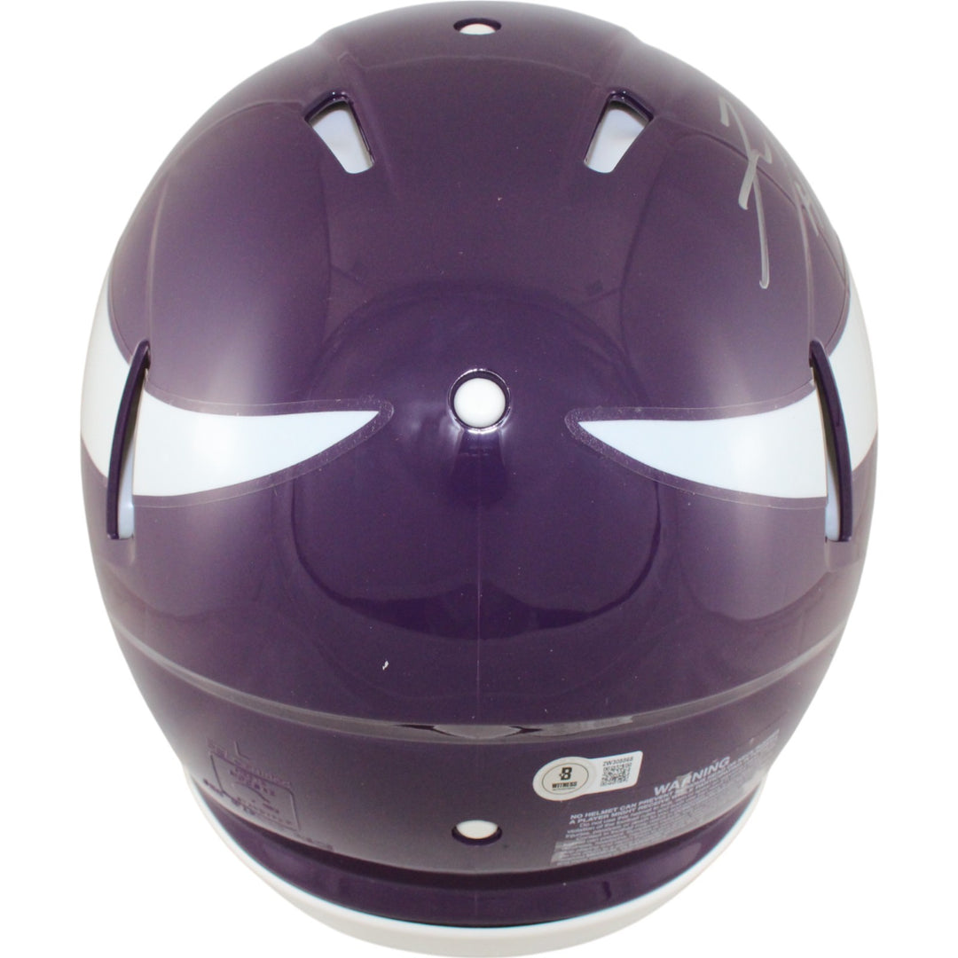 Fran Tarkenton Autographed Minnesota Vikings Authentic TB Helmet Beckett 50833