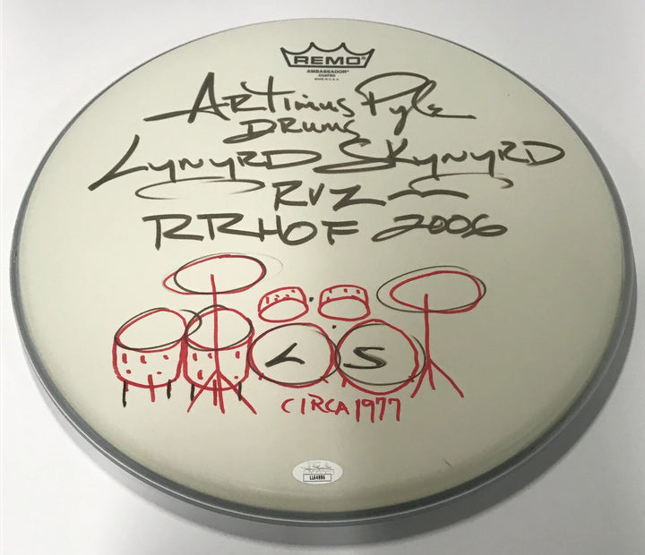 Artimus Pyle Autographed RR HOF 2006 14' Drum Head