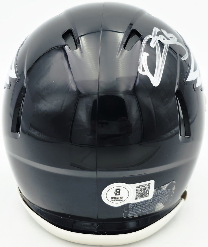 Donovan McNabb Signed Eagles 2022 Alternate Black Mini Helmet Beckett Witness