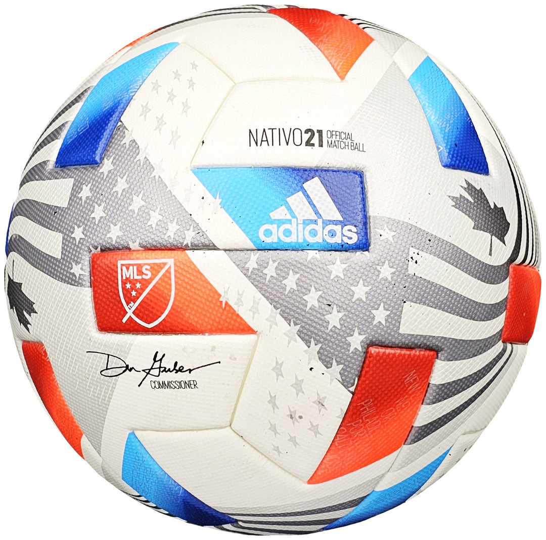 2021 MLS Game Match Used White Adidas Nativo Soccer Ball Sounders Fanatics