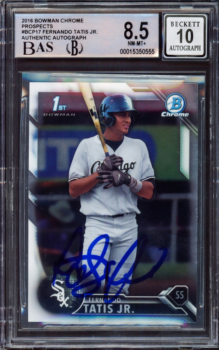 Fernando Tatis Jr. Signed 2016 Bowman Chrome Prospect RC #BCP17 San Diego