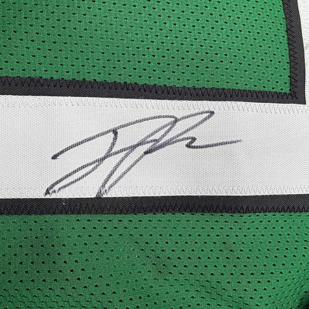 Framed Autographed/Signed Jaelan Phillips 35x39 Kelly Green Jersey PSA/DNA COA