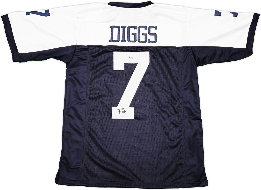 Dallas Cowboys Trevon Diggs Autographed Signed Blue & White Jersey Beckett