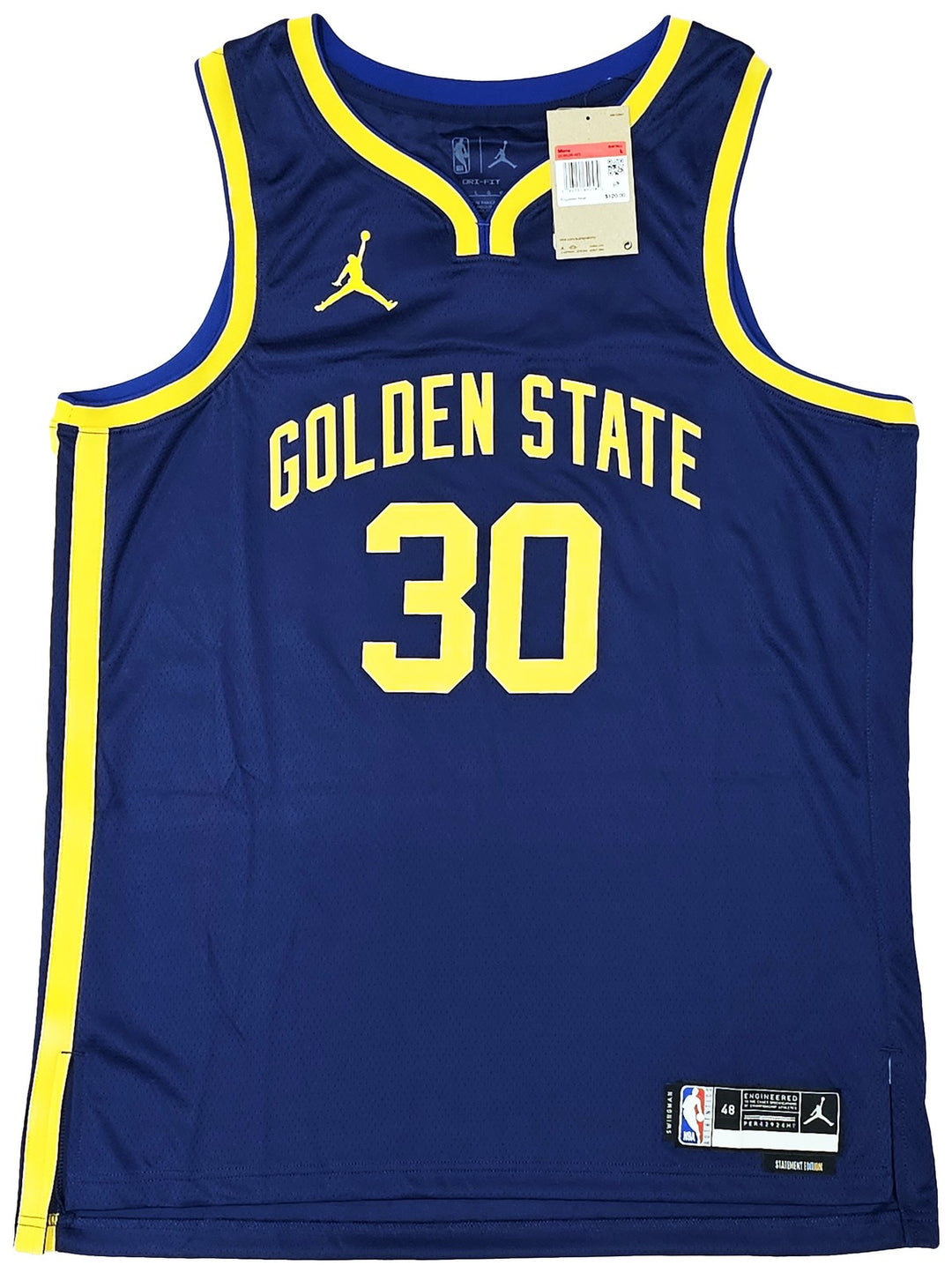 Warriors Stephen Curry Auto Blue Jordan Statement Edition Jersey Size 48 Beckett