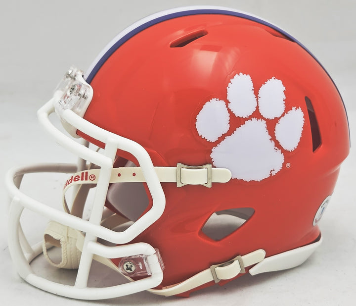 Hunter Renfrow Signed Clemson Tigers Orange Speed Mini Helmet Beckett
