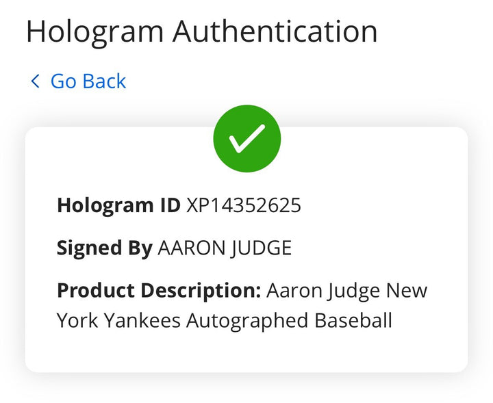 Aaron Judge Signed Official MLB Baseball Autograph Yankees MVP Fanatics MLB COA