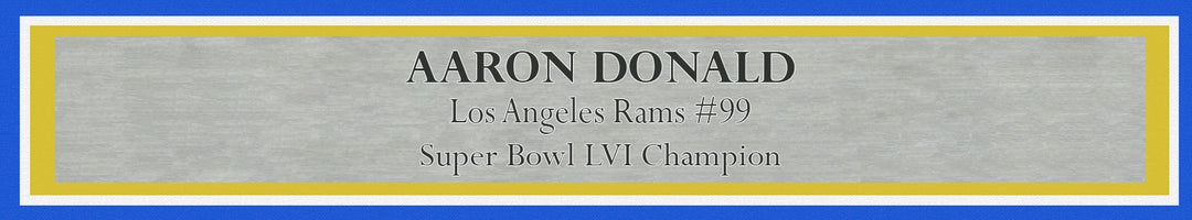 Aaron Donald Signed Framed 8x10 Photo Los Angeles Rams Spotlight Beckett Wit