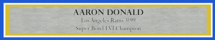 Aaron Donald Signed Framed 8x10 Photo Los Angeles Rams Spotlight Beckett Wit