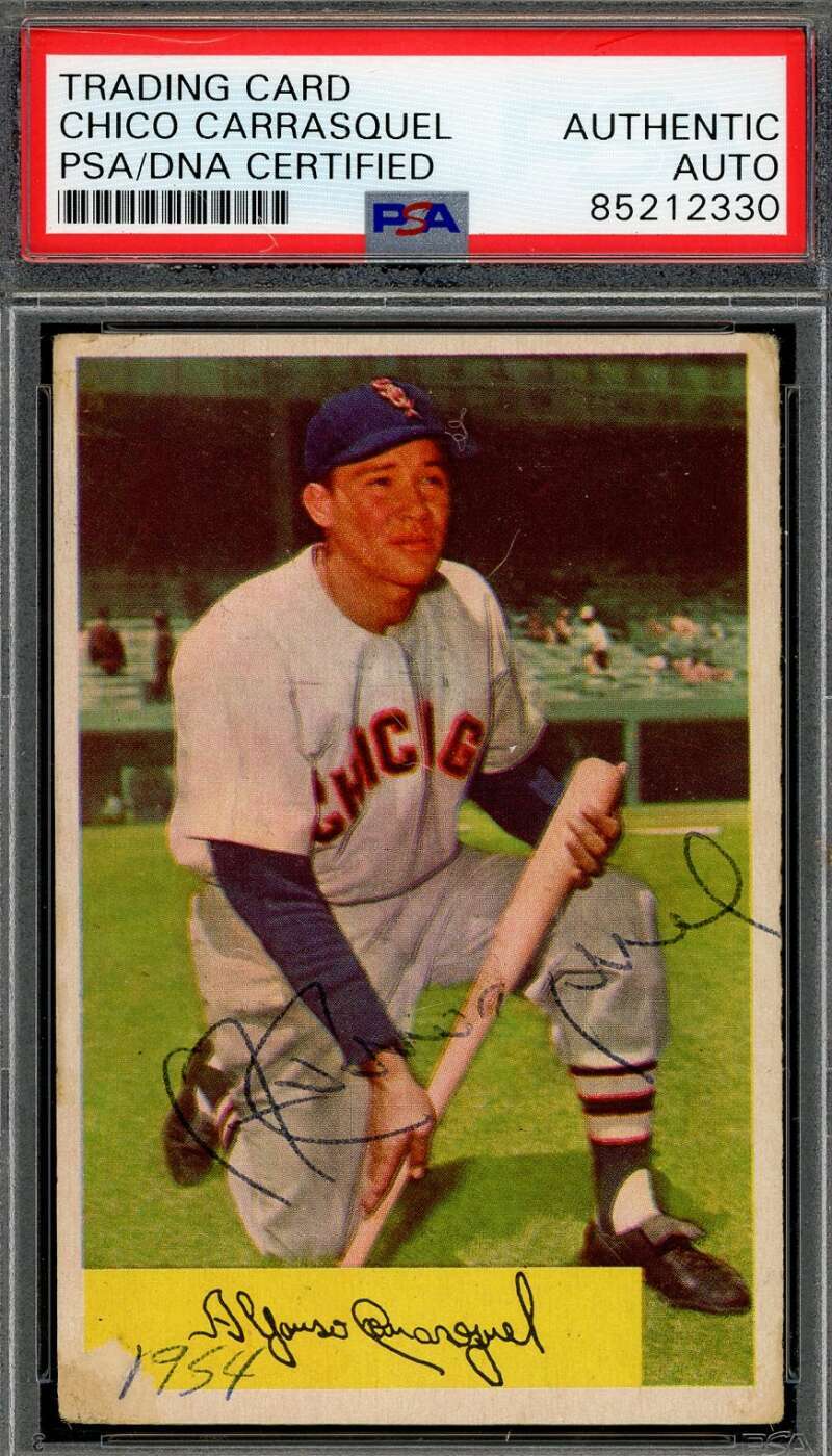 Chico Carrasquel PSA DNA Signed 1954 Bowman Autograph