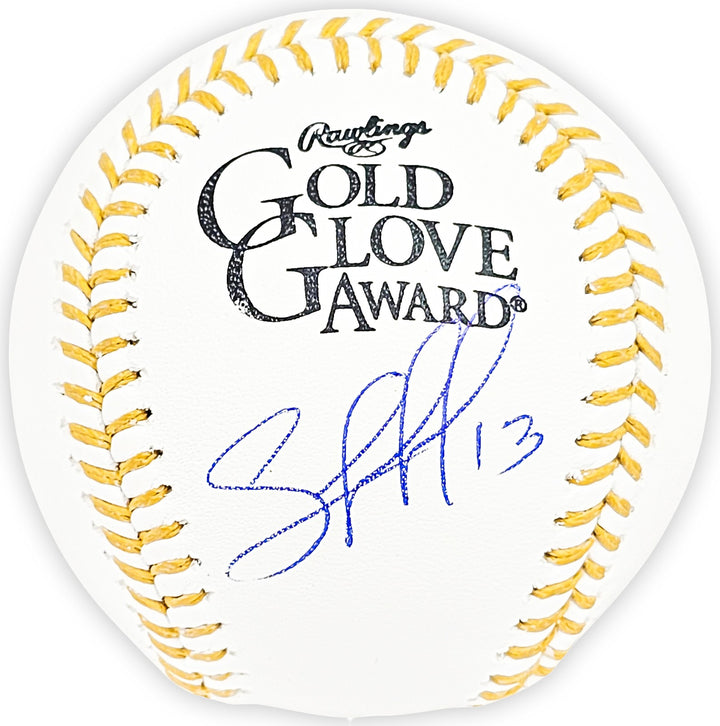 Salvador Perez Auto Signed Official Gold Glove Logo Baseball Royals Beckett Wit