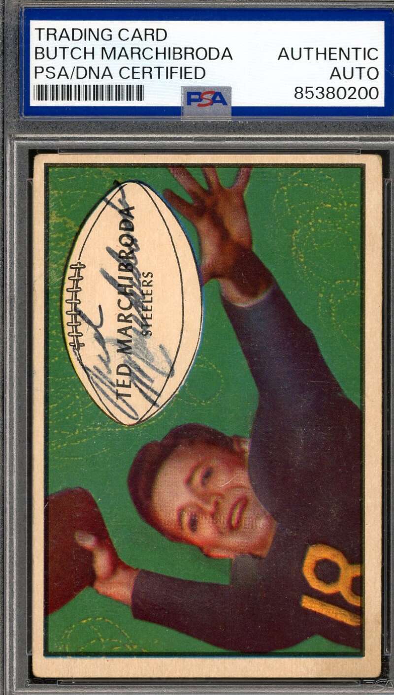 Butch Ted Marchibroda PSA DNA Signed 1953 Bowman Rookie Autographed