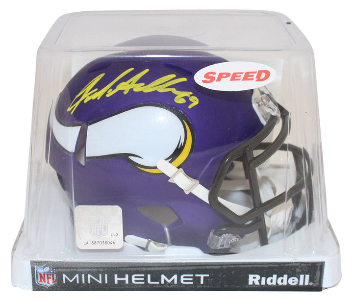 Jared Allen Autographed Minnesota Vikings Speed Mini Helmet Beckett 39489
