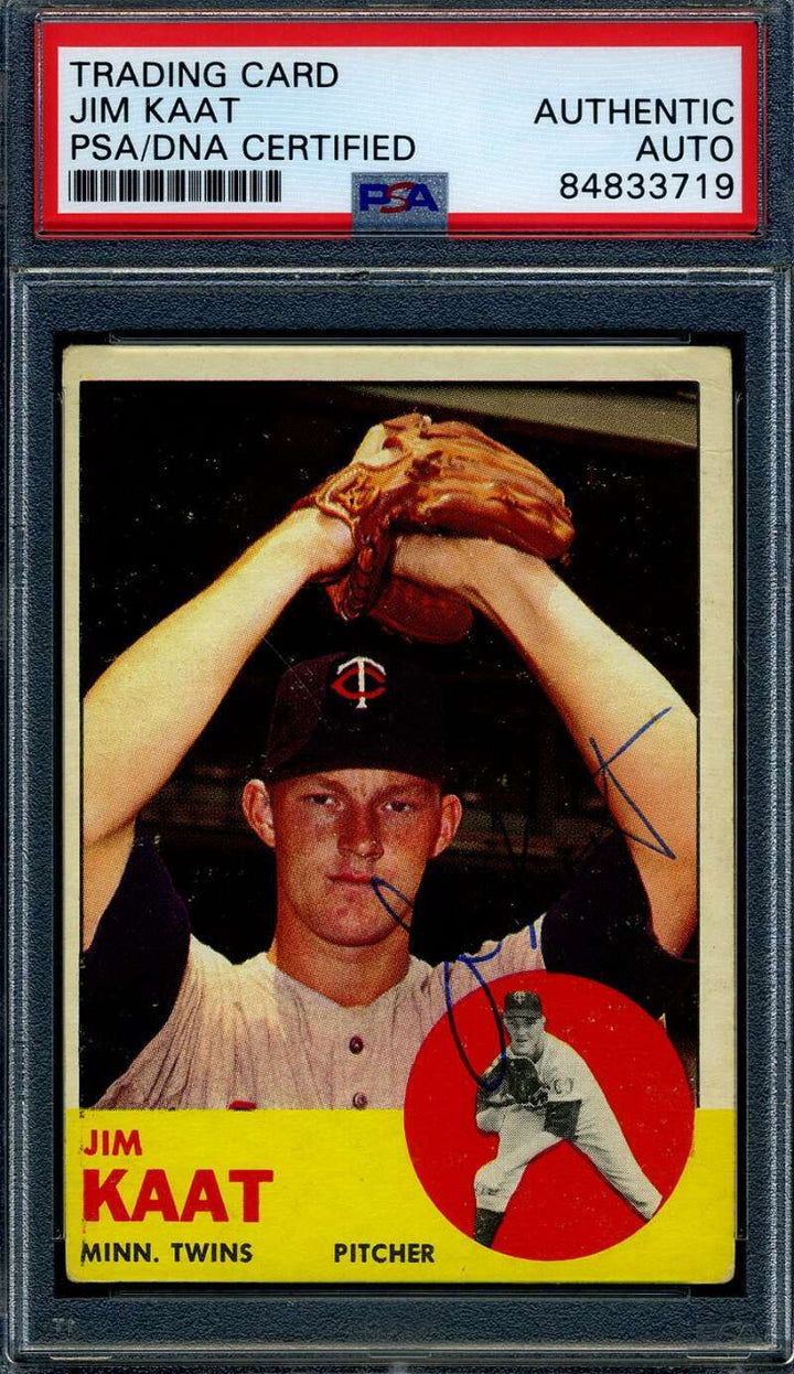Jim Kaat PSA DNA Signed 1963 Topps Autograph