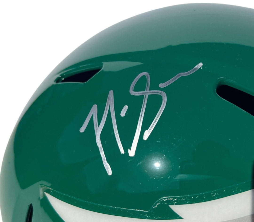NICK SIRIANNI SIGNED EAGLES FOOTBALL FULL SIZE HELMET SUPER BOWL CHAMPS JSA COA