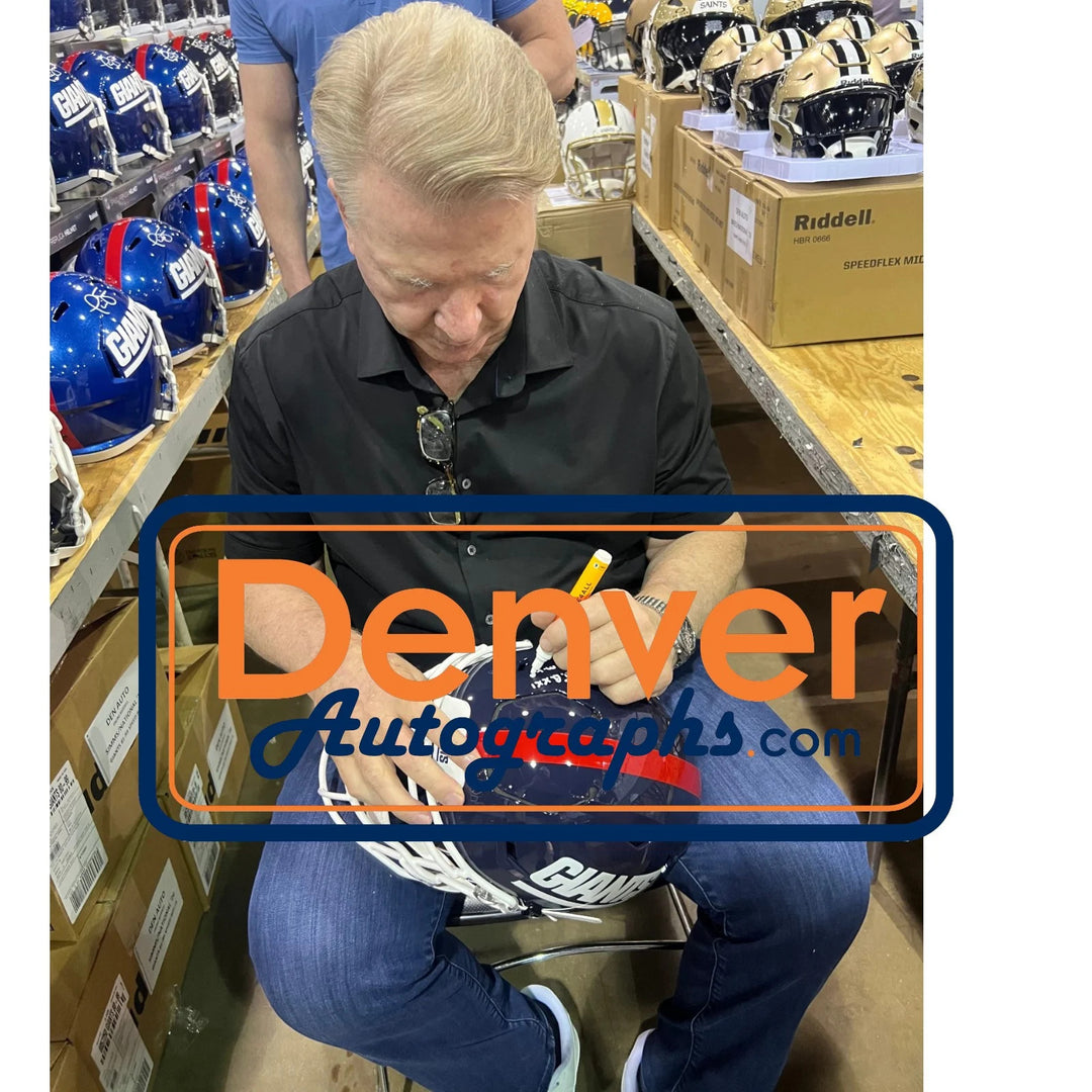 Phil Simms Signed New York Giants SpeedFlex TB Helmet SB MVP Beckett WIT 58496