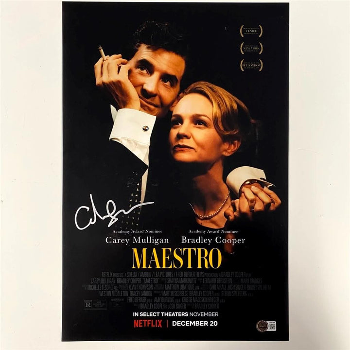 Carey Mulligan signed Maestro 12x18 Photo Poster autograph (B) ~ Beckett BAS