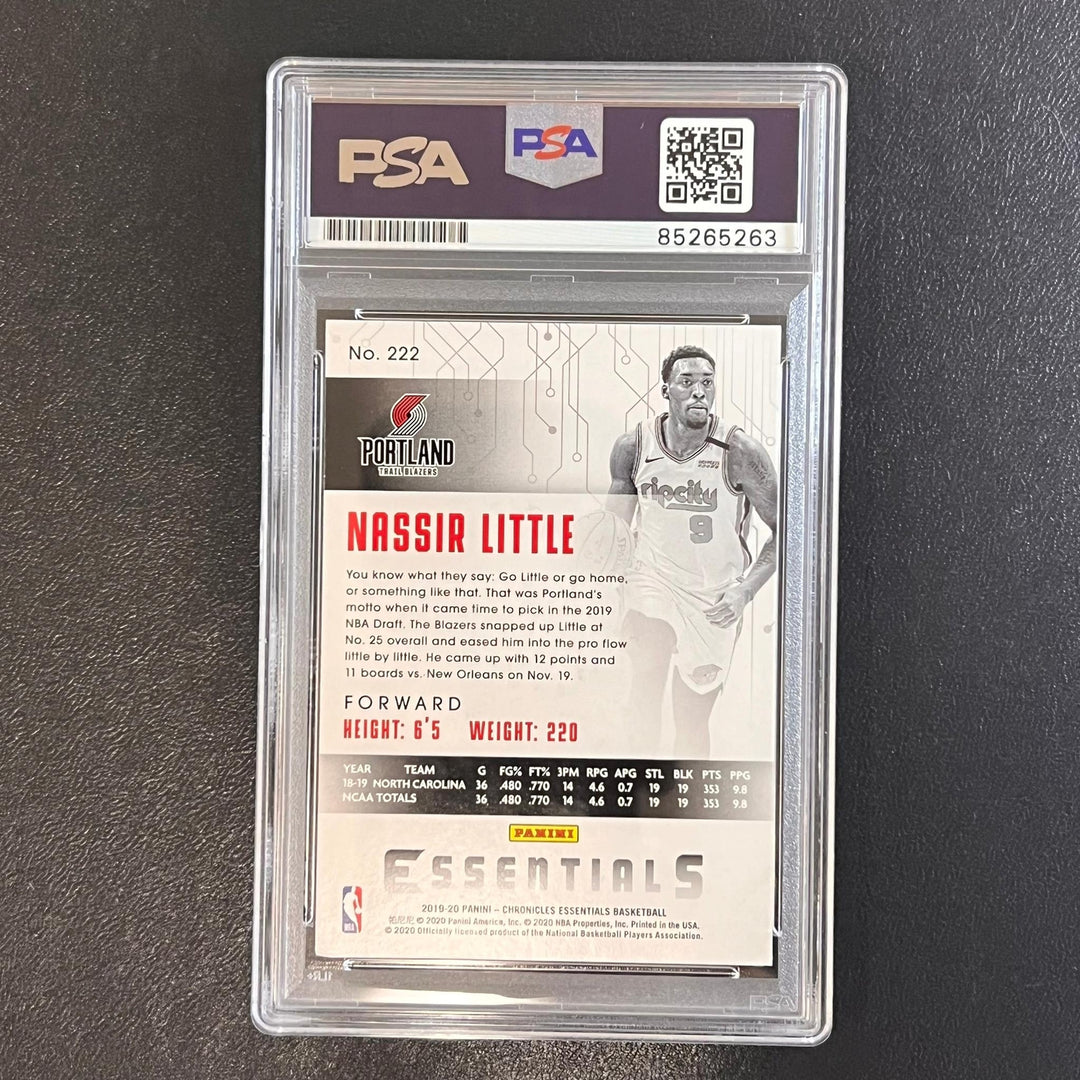 2019-20 Panini Chronicles Essentials #222 Nassir Little Signed AUTO PSA Slabbed