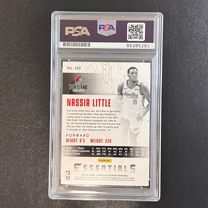 2019-20 Panini Chronicles Essentials #222 Nassir Little Signed AUTO PSA Slabbed